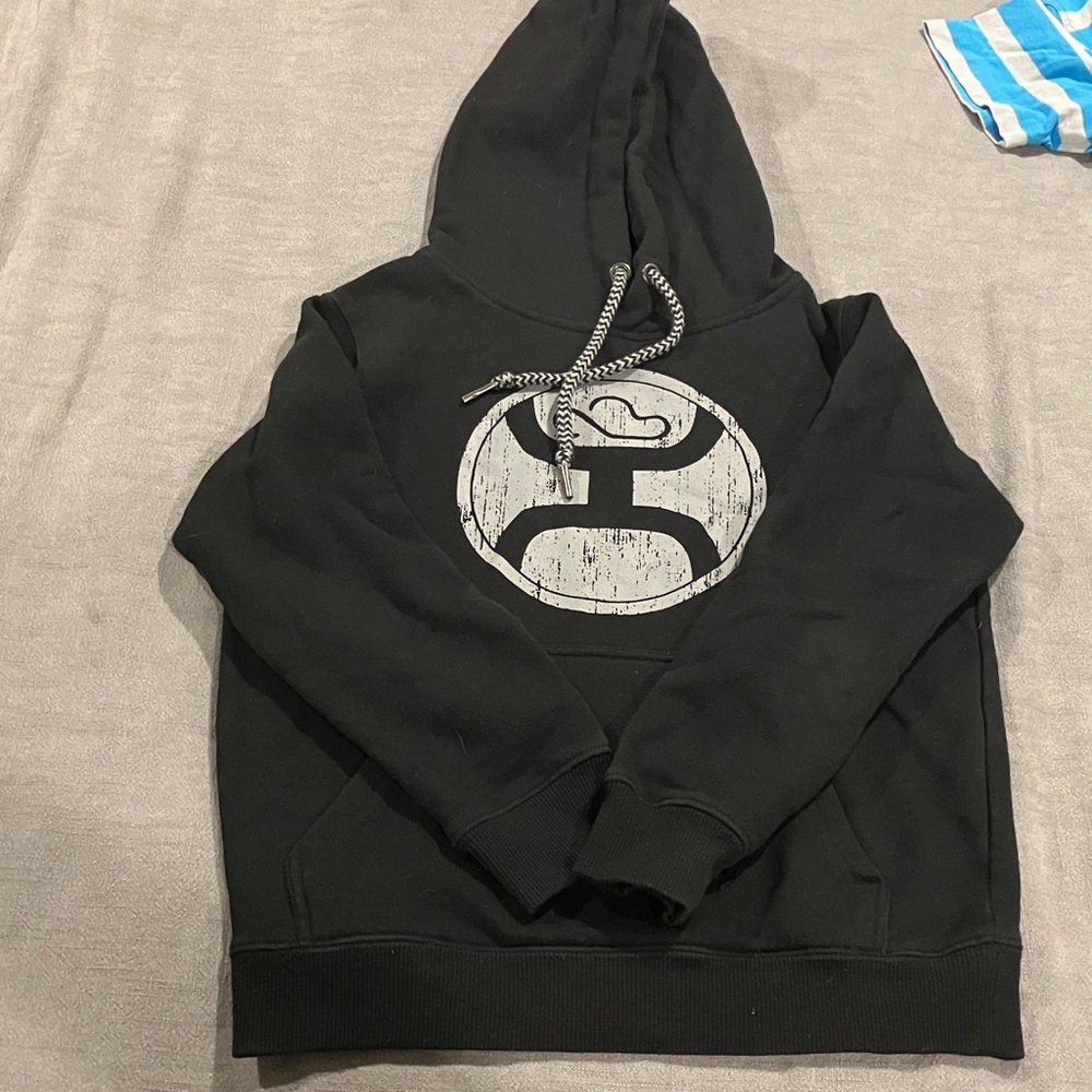 Hooey Black Kids Hoodie with Gray Logo